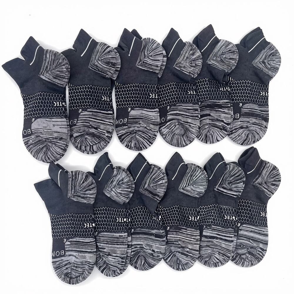 12 Pairs Bombas Performance Hextec Ankle Socks Large NWOT